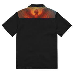 Phoenix Spektral-Aura mit Werbung - Unisex Hemd mit Knöpfen mit Werbung