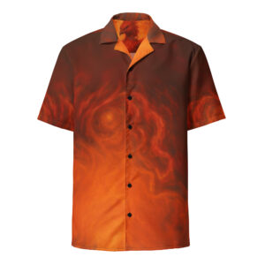 Flammenmeer mit Phoenix  - Unisex Hemd mit Knöpfen