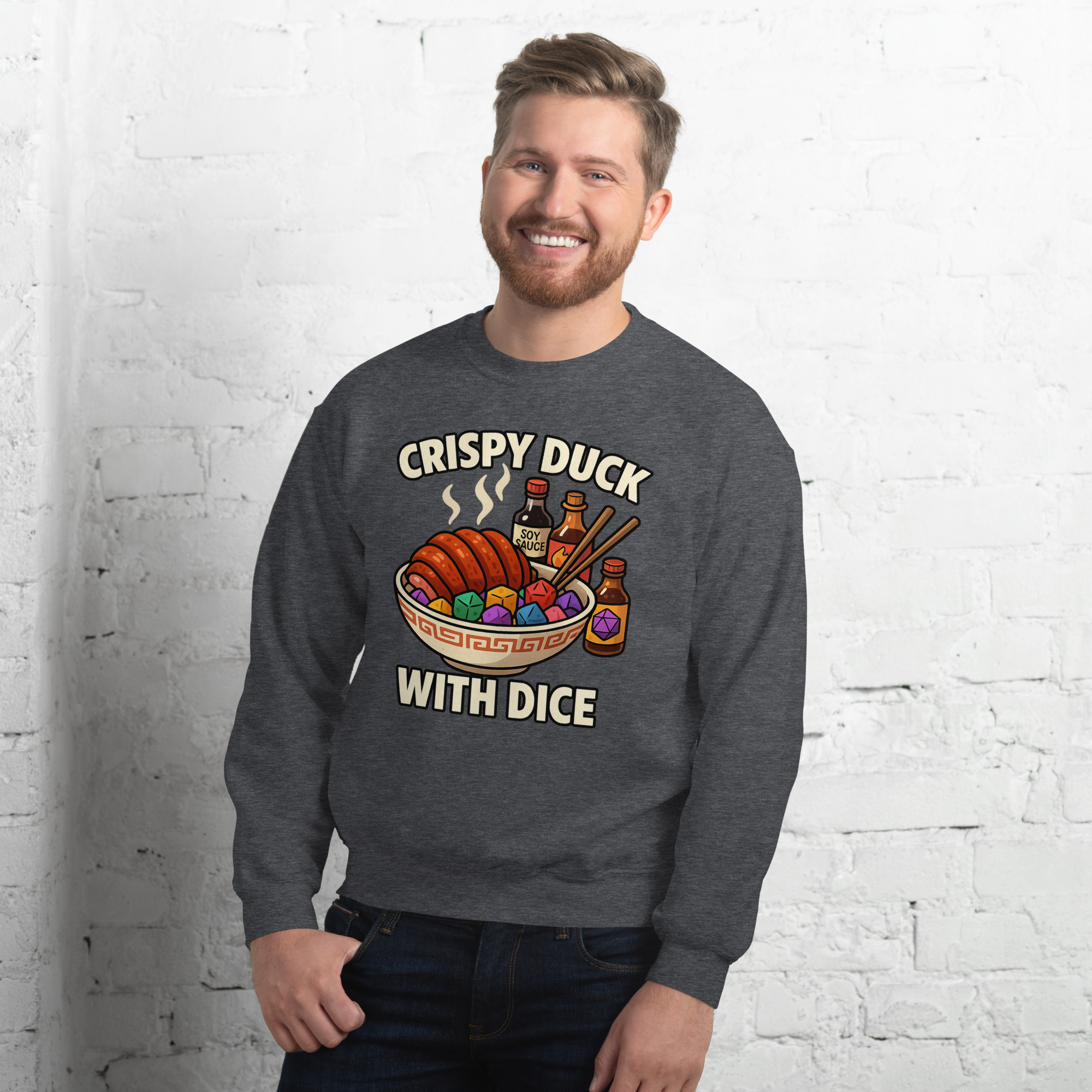 CRISPY DUCK WITH DICE - Unisex-Pullover – Bild 12