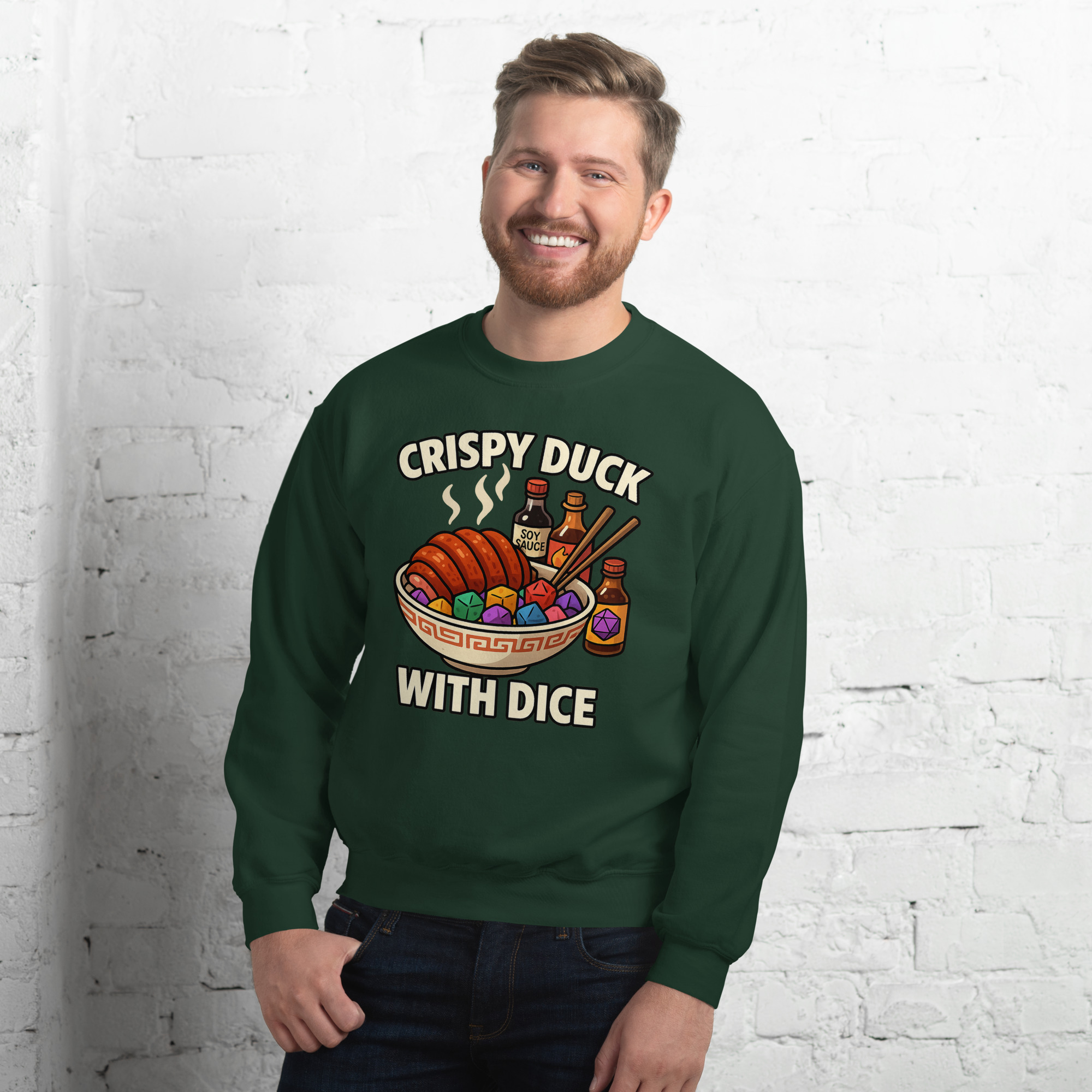 CRISPY DUCK WITH DICE - Unisex-Pullover – Bild 8