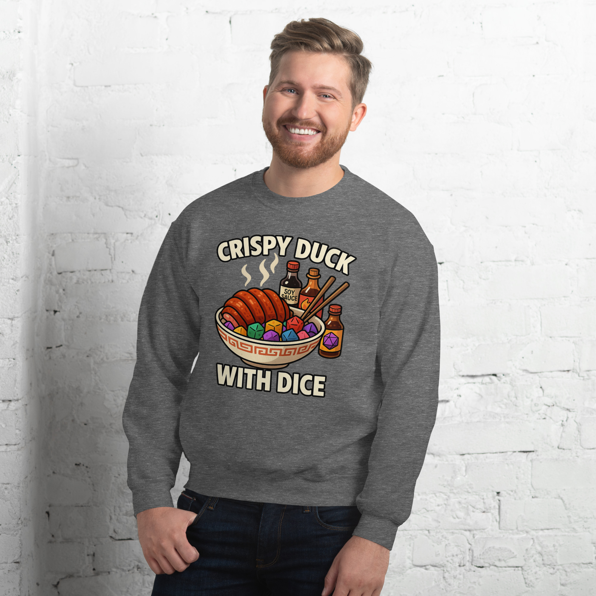 CRISPY DUCK WITH DICE - Unisex-Pullover – Bild 15