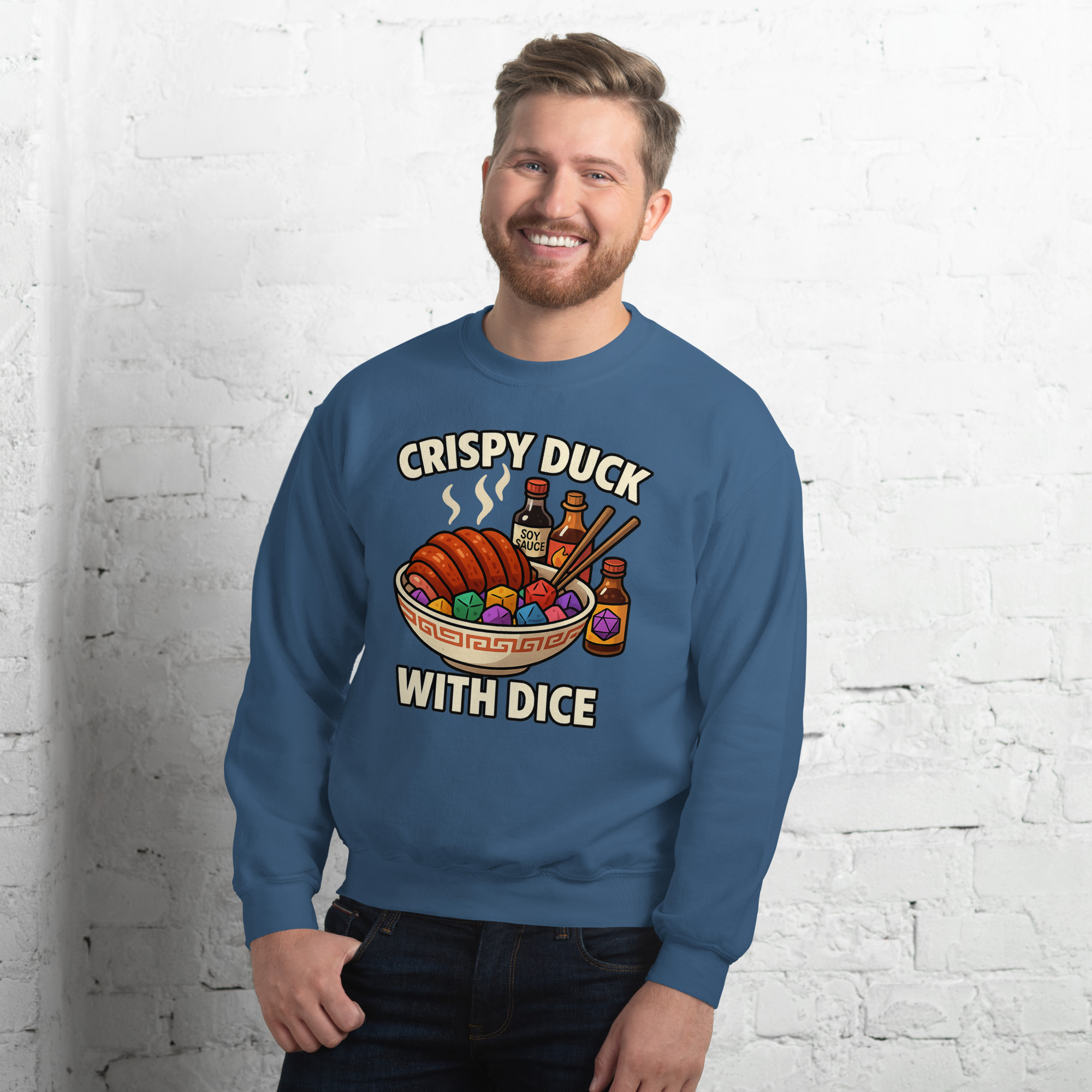 CRISPY DUCK WITH DICE - Unisex-Pullover – Bild 14