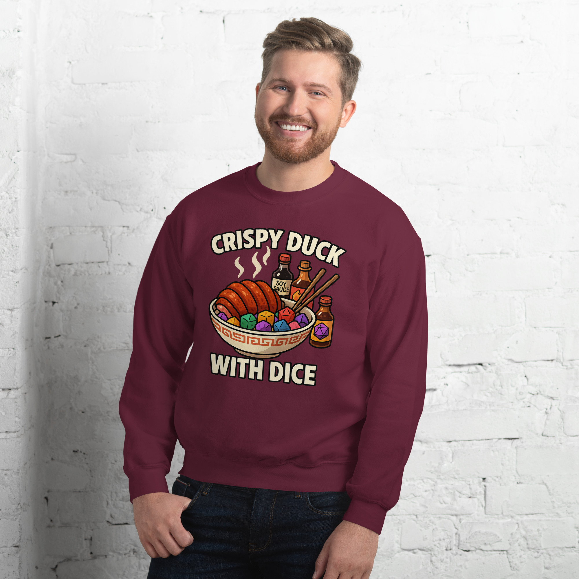 CRISPY DUCK WITH DICE - Unisex-Pullover – Bild 6