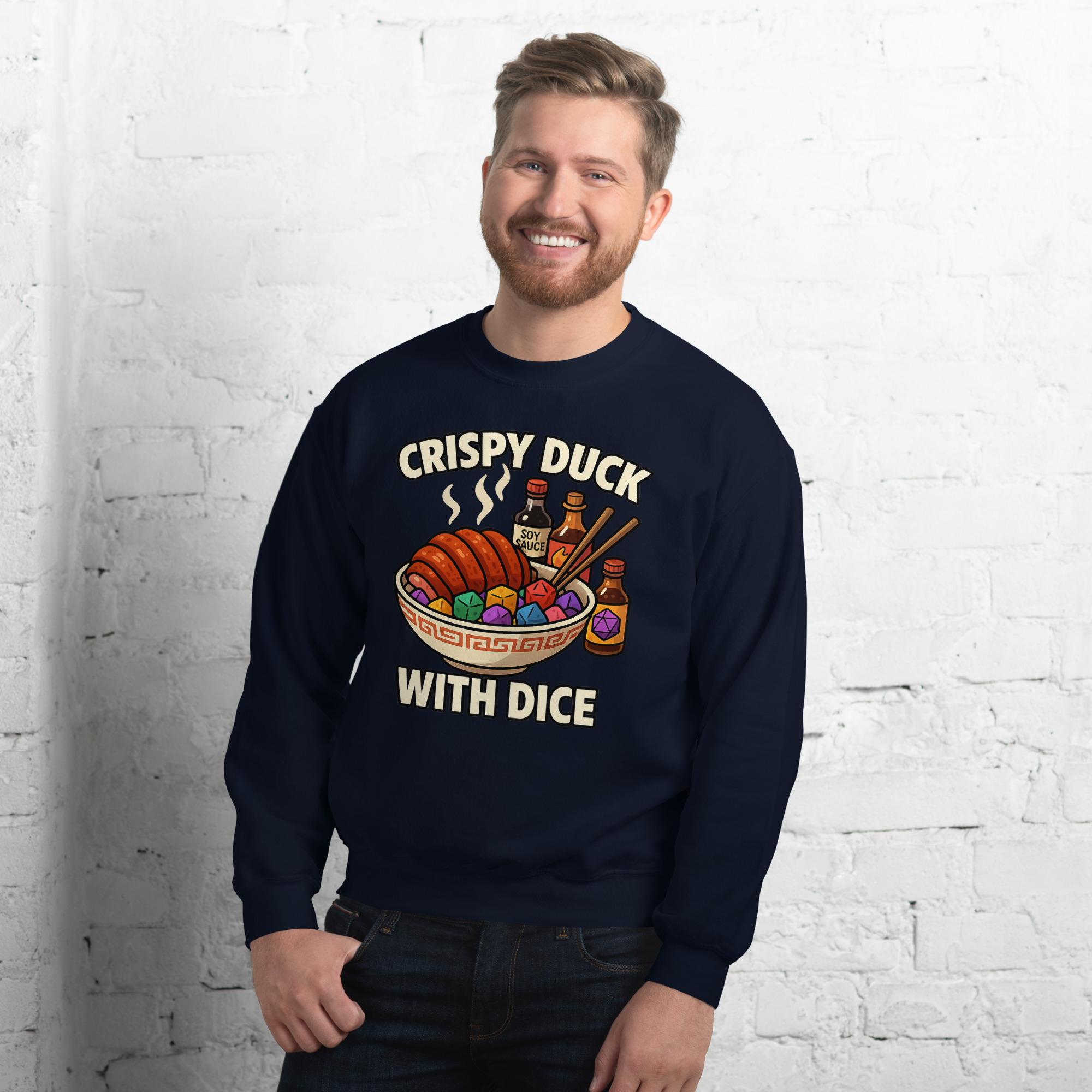 CRISPY DUCK WITH DICE - Unisex-Pullover – Bild 4