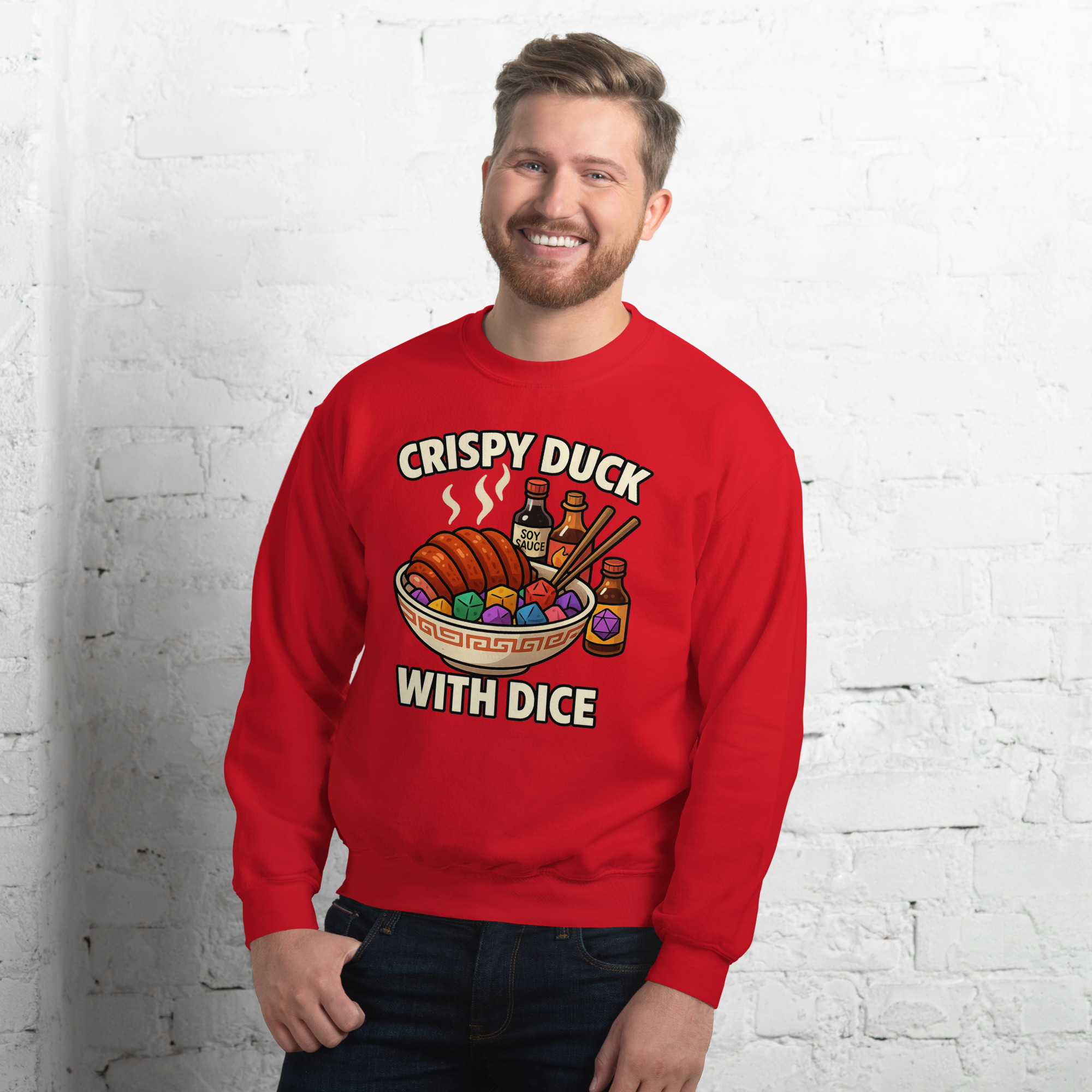 CRISPY DUCK WITH DICE - Unisex-Pullover – Bild 10