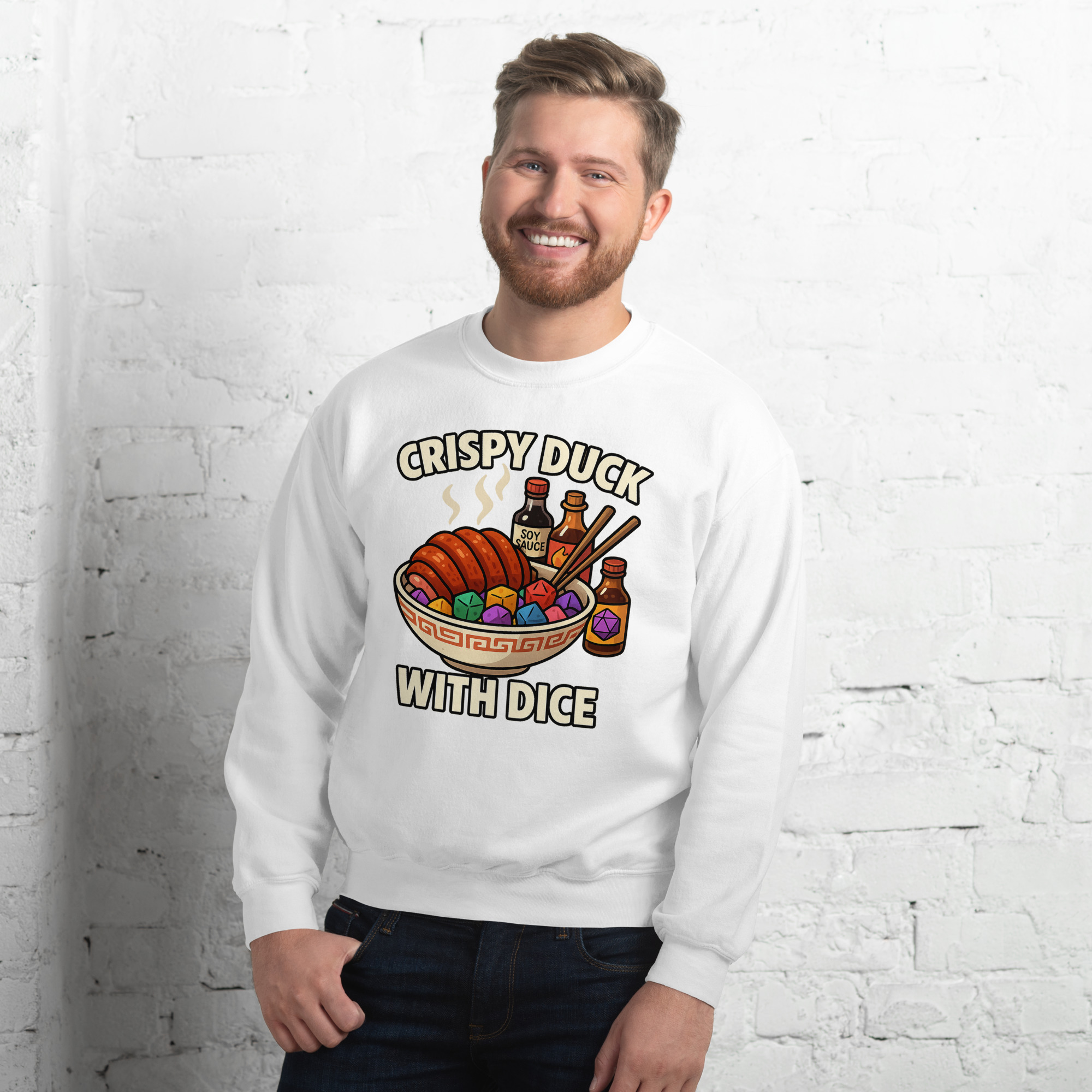 CRISPY DUCK WITH DICE - Unisex-Pullover – Bild 28