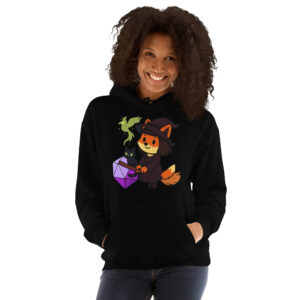 Dice Witch - Unisex-Kapuzenpullover mit Werbung