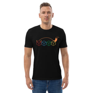 Würfelfuchs-Logo - DTF-Unisex-Bio-Baumwoll-T-Shirt
