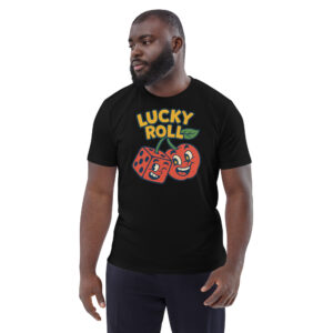 Lucky Roll – Fruit Dice Edition - Unisex-Bio-Baumwoll-T-Shirt