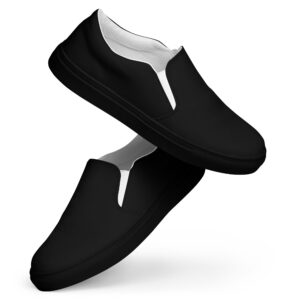 Schwarze-Herren-Canvas-Slipper