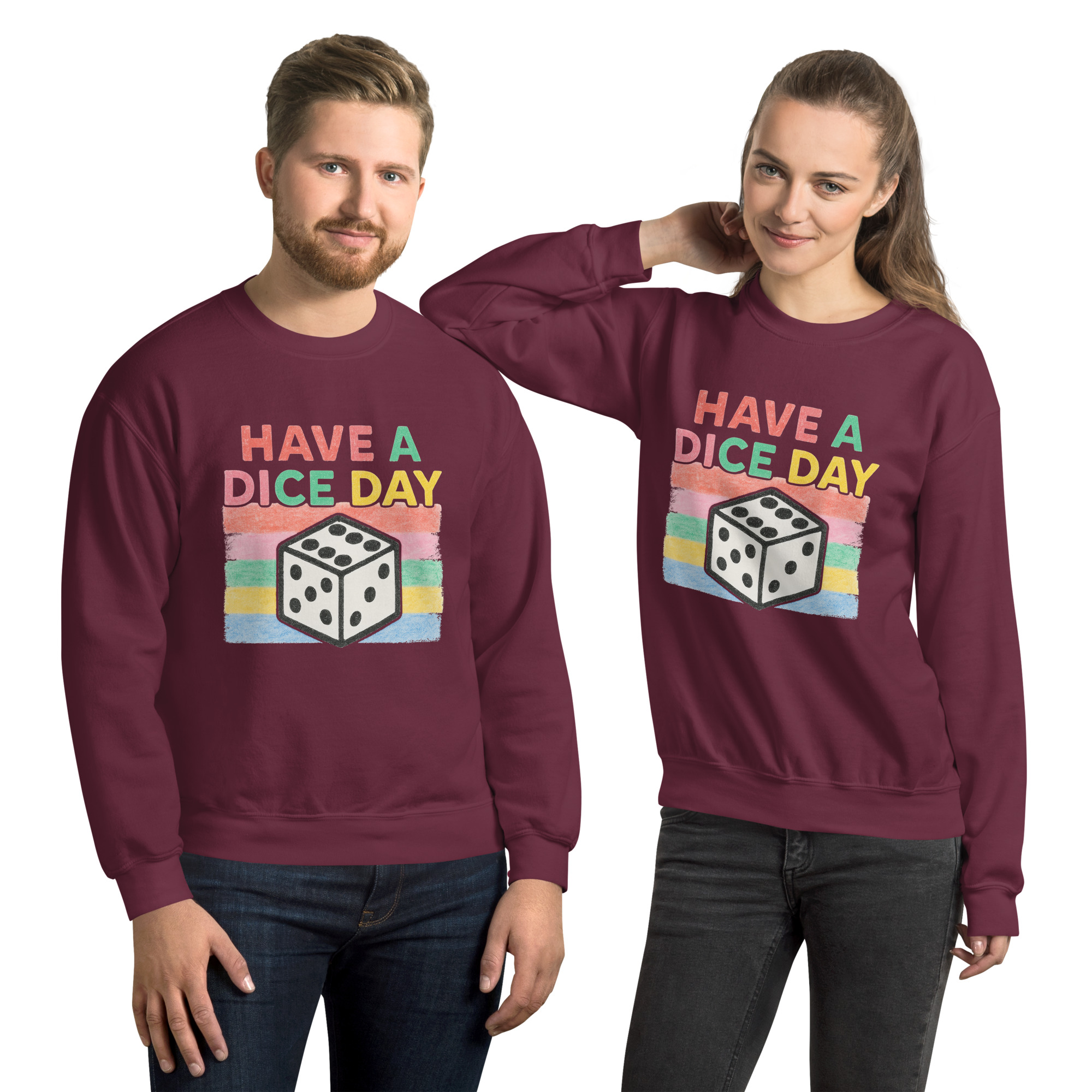 HAVE A DICE DAY - Unisex-Pullover – Bild 3