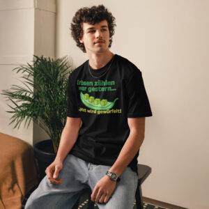 Würfelerbsen - Unisex-Bio-Baumwoll-T-Shirt