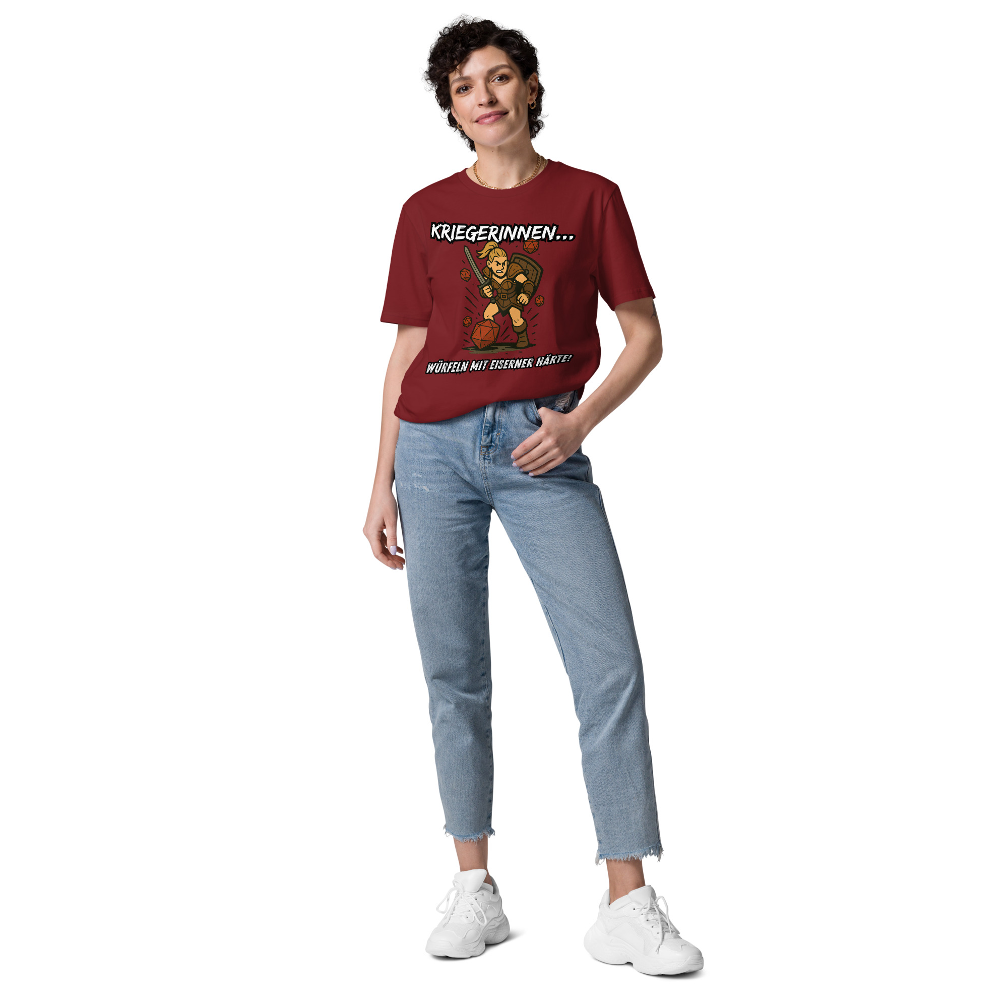 Kriegerinnen würfeln mit eiserner Härte - DTF-Unisex-Bio-Baumwoll-T-Shirt – Bild 7