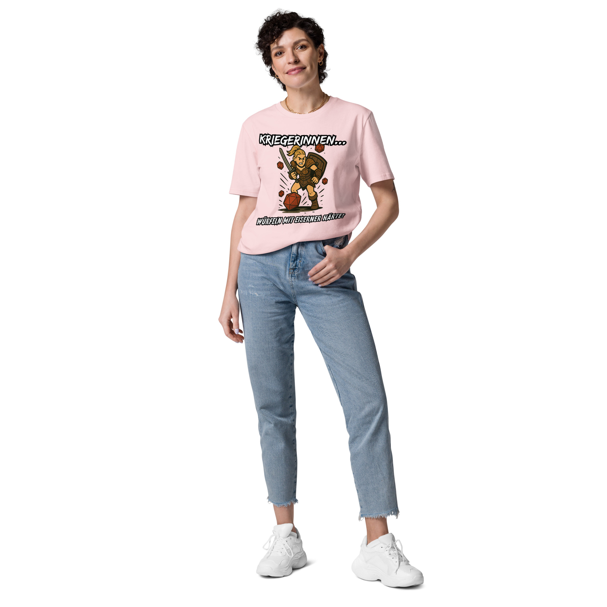 Kriegerinnen würfeln mit eiserner Härte - DTF-Unisex-Bio-Baumwoll-T-Shirt – Bild 25