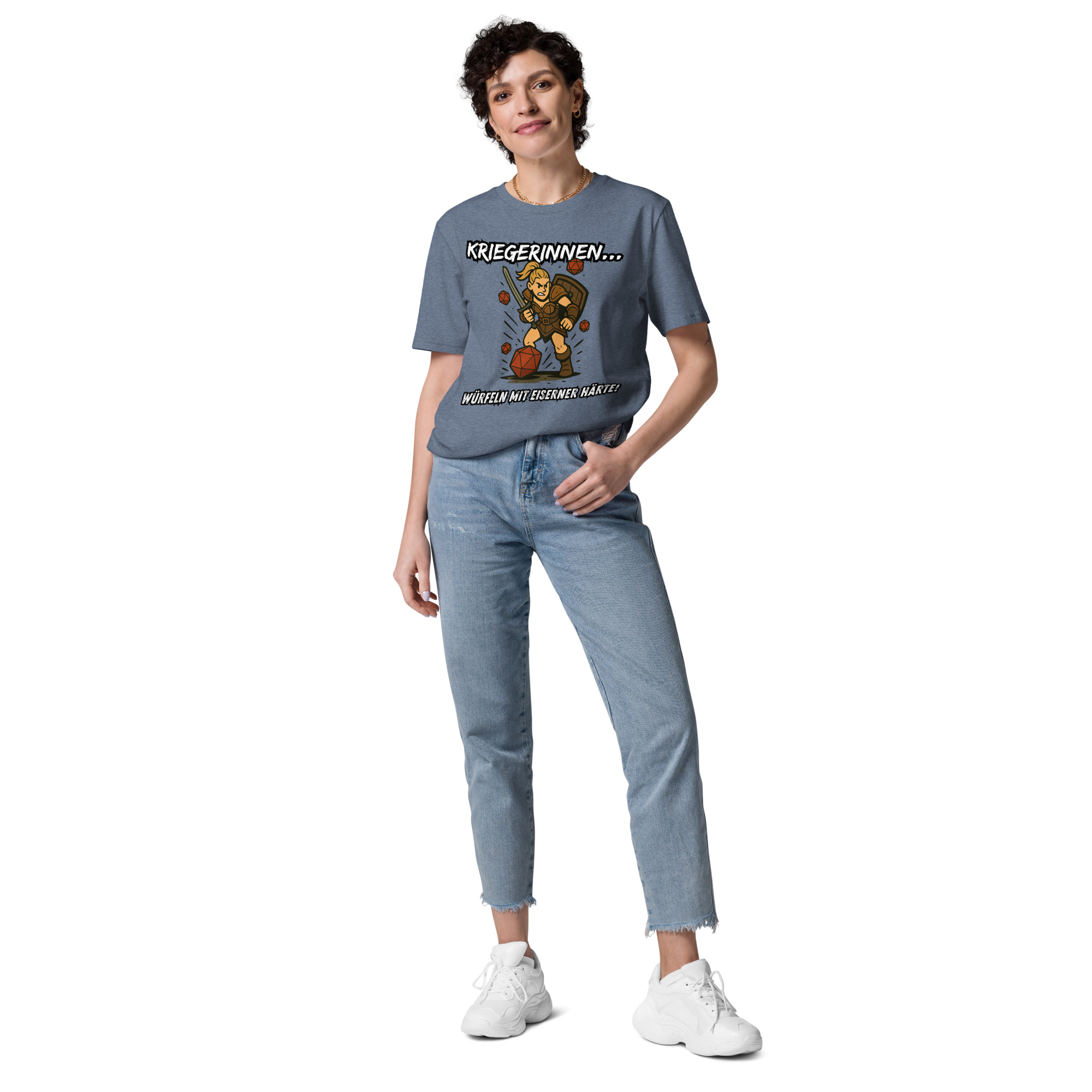 Kriegerinnen würfeln mit eiserner Härte - DTF-Unisex-Bio-Baumwoll-T-Shirt – Bild 17