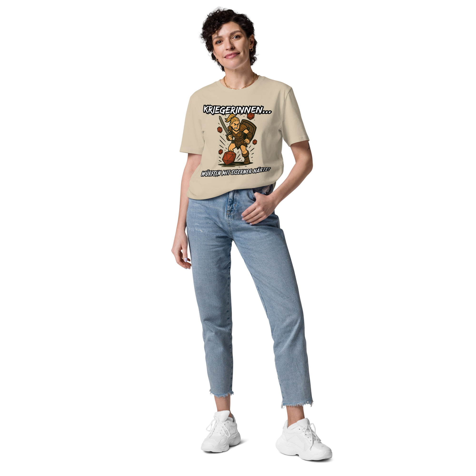 Kriegerinnen würfeln mit eiserner Härte - DTF-Unisex-Bio-Baumwoll-T-Shirt – Bild 21