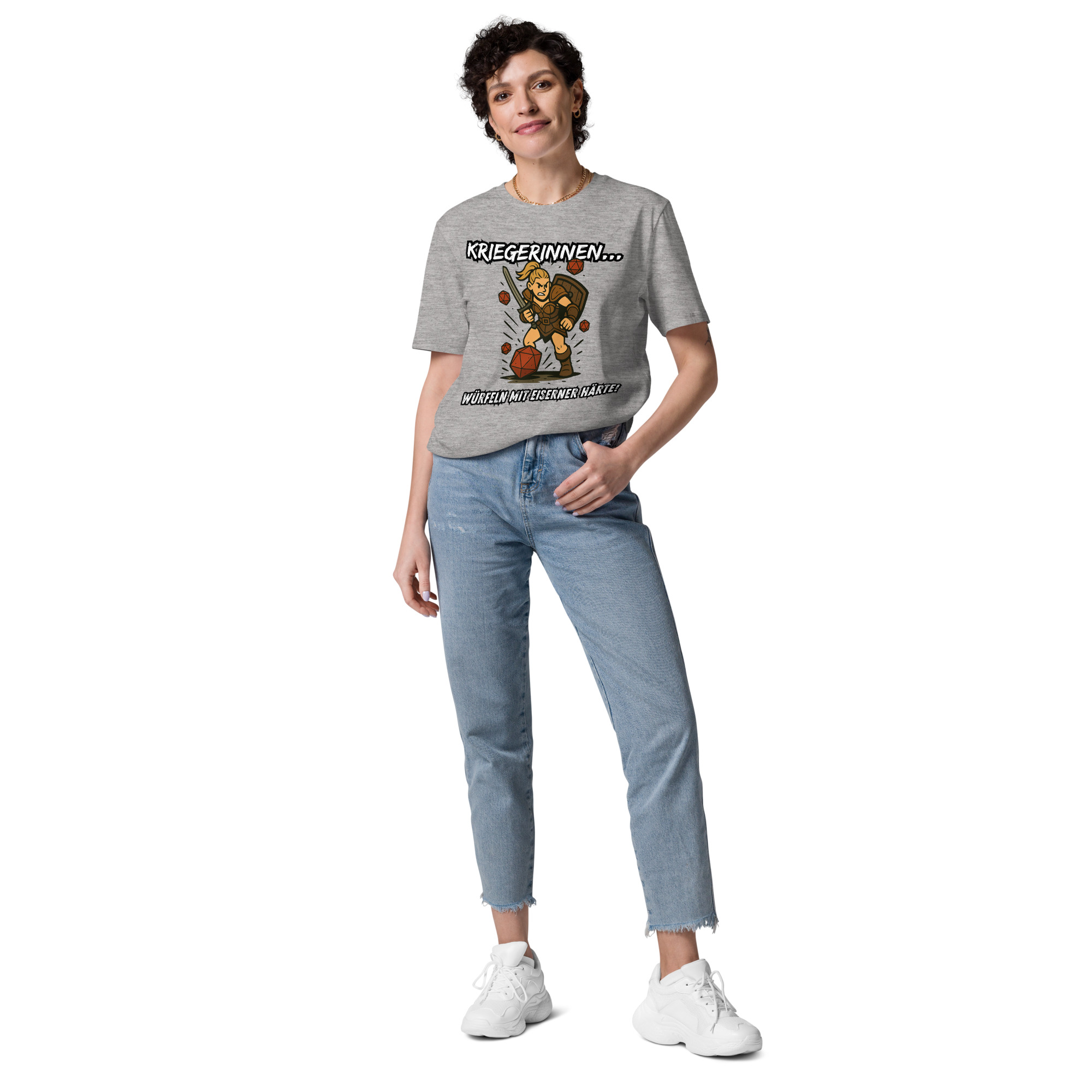 Kriegerinnen würfeln mit eiserner Härte - DTF-Unisex-Bio-Baumwoll-T-Shirt – Bild 19