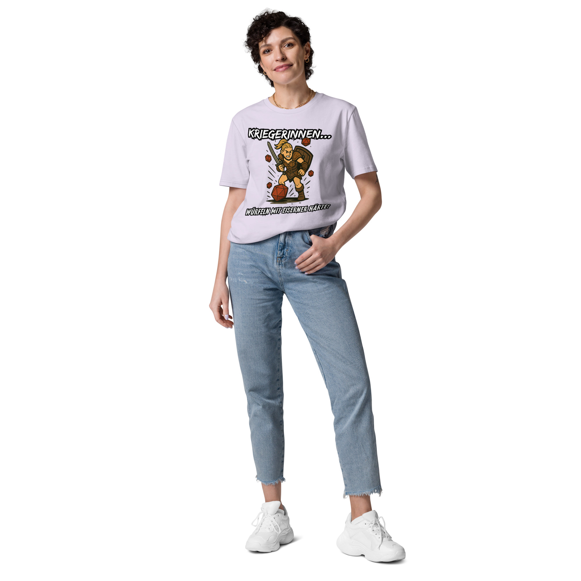Kriegerinnen würfeln mit eiserner Härte - DTF-Unisex-Bio-Baumwoll-T-Shirt – Bild 27