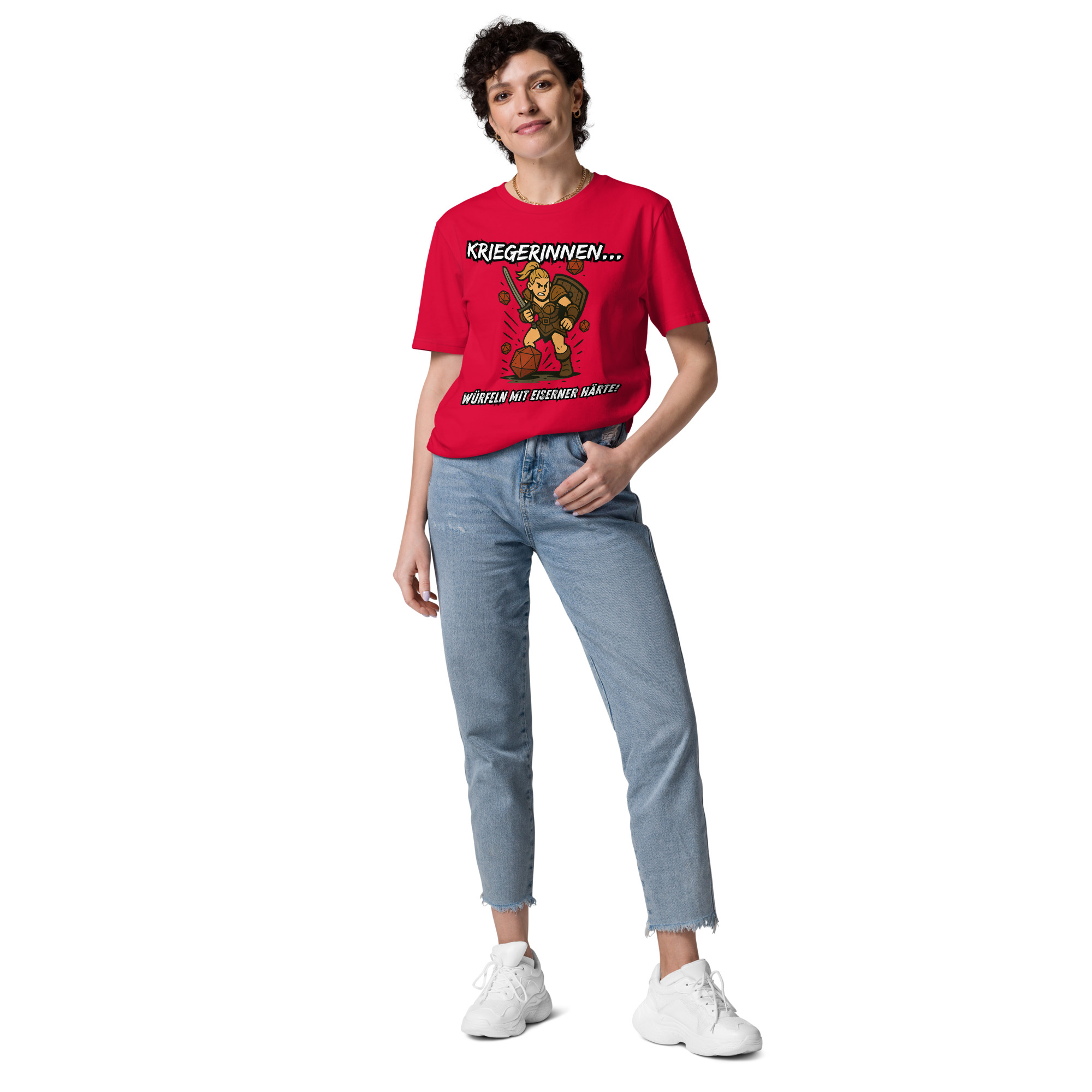 Kriegerinnen würfeln mit eiserner Härte - DTF-Unisex-Bio-Baumwoll-T-Shirt – Bild 11