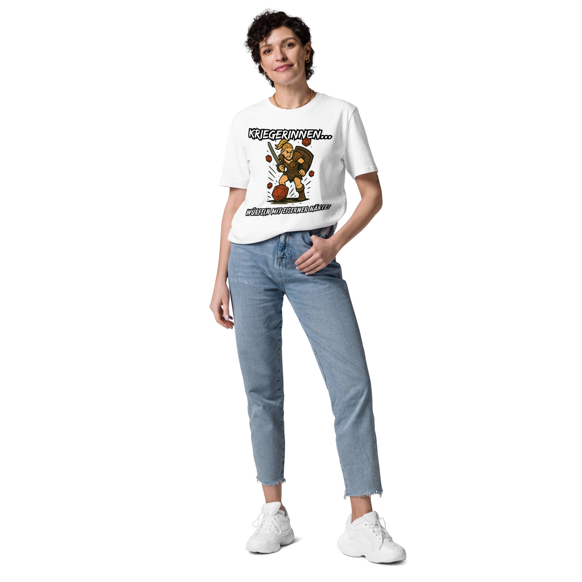 Kriegerinnen würfeln mit eiserner Härte - DTF-Unisex-Bio-Baumwoll-T-Shirt – Bild 29