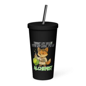 Dicefox Alchemist – Trust my roll(e)! - Thermobecher mit Strohhalm | 600 ml (20 oz)