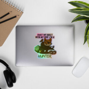 Dicefox Hunter – Trust my roll(e)! - Holografische Kiss-Cut Aufkleber