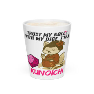 Dicefox Kunoichi – Trust my roll(e)! - Milchkaffeetasse 12oz