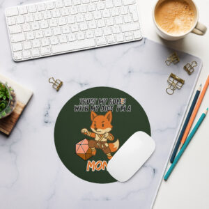 Dicefox Monk – Trust my roll(e)!  - Rundes Mauspad 20,3cm