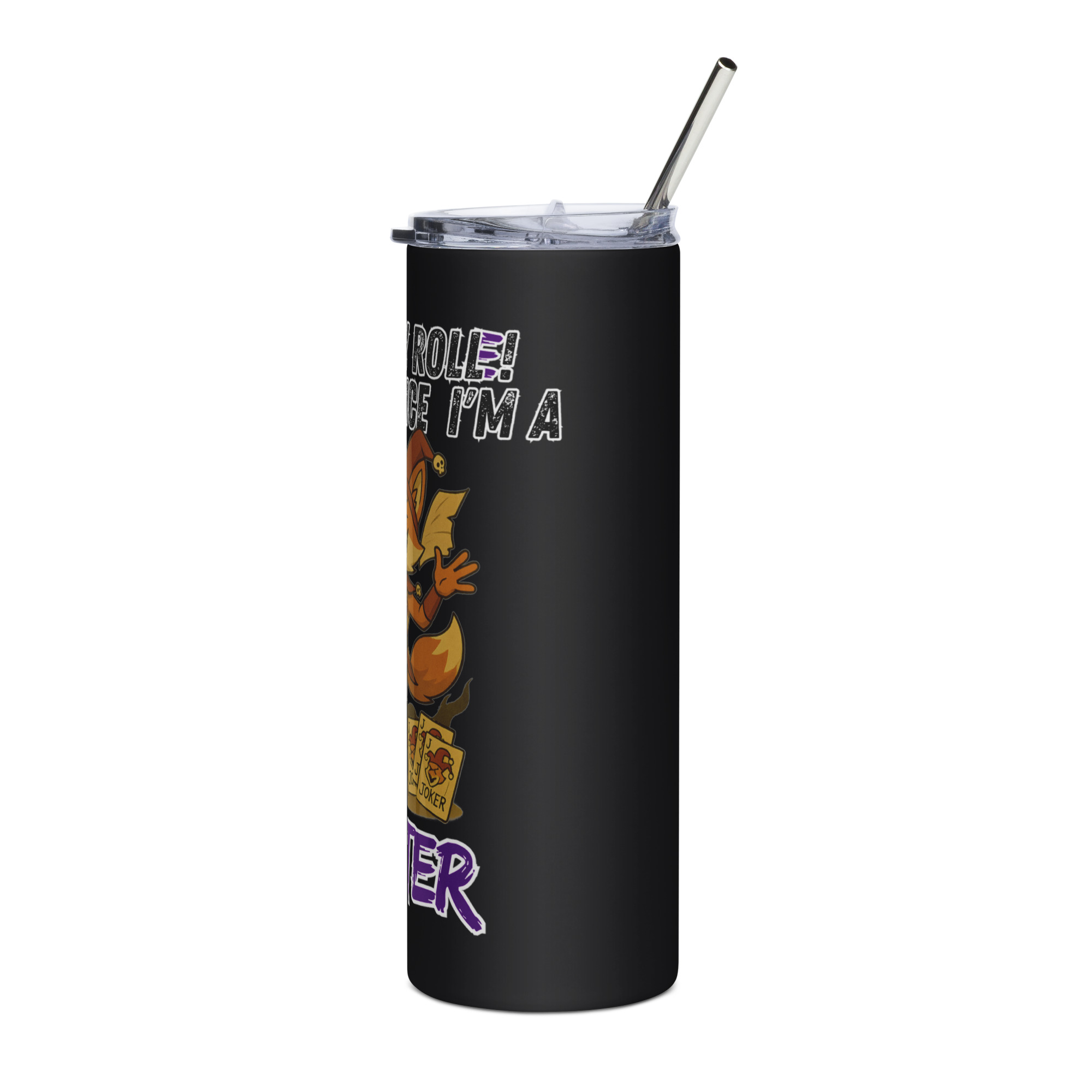 Dicefox Jester – Trust my roll(e)! - Edelstahlbecher 600ml (20oz) – Bild 3