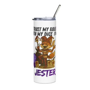 Dicefox Jester – Trust my roll(e)! - Edelstahlbecher 600ml (20oz)