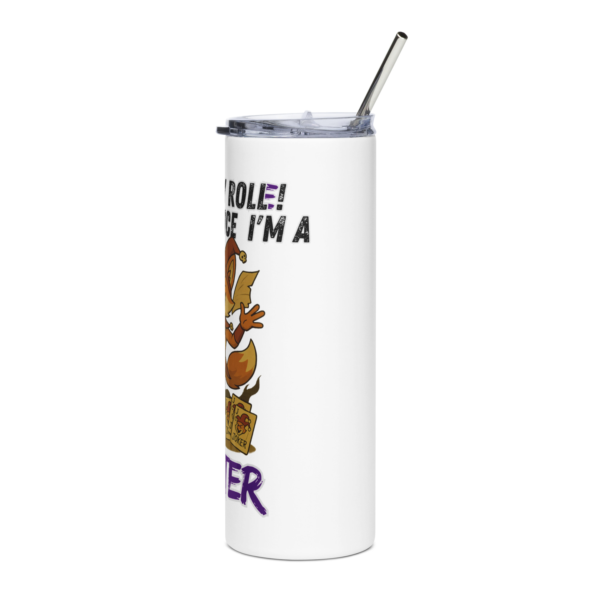 Dicefox Jester – Trust my roll(e)! - Edelstahlbecher 600ml (20oz) – Bild 5