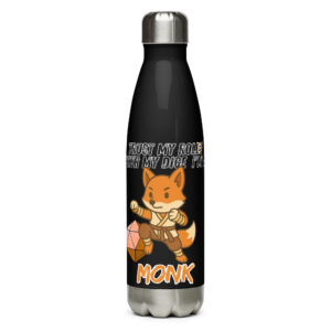 Dicefox Monk – Trust my roll(e)! - Edelstahl Trinkflasche 500ml