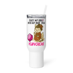 Dicefox Kunoichi – Trust my roll(e)! - Reisebecher mit Griff | 739 ml (25 oz) | 1.183 ml (40 oz)