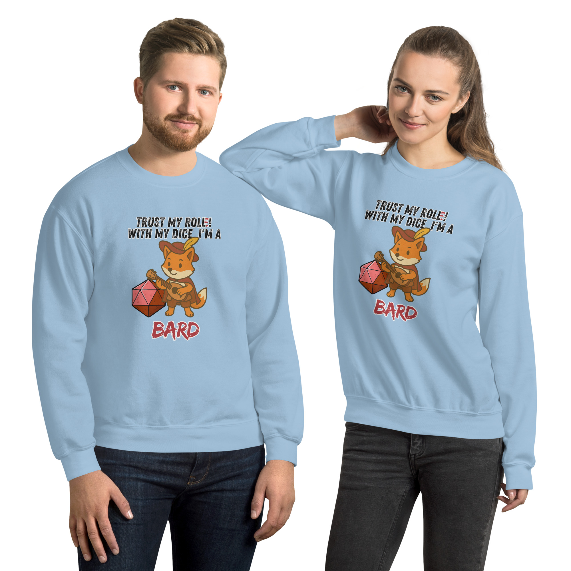 Dicefox Bard – Trust my roll(e)! - Unisex-Pullover – Bild 11