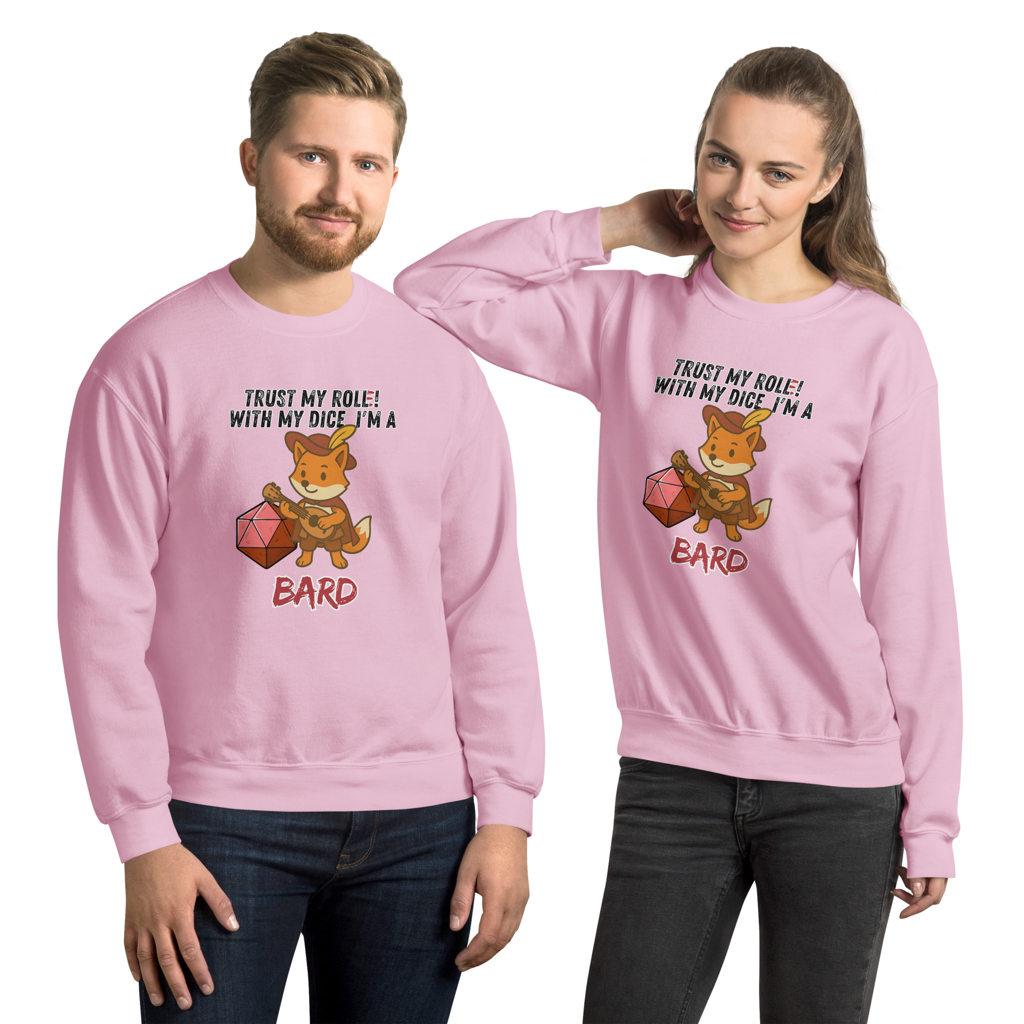 Dicefox Bard – Trust my roll(e)! - Unisex-Pullover – Bild 13