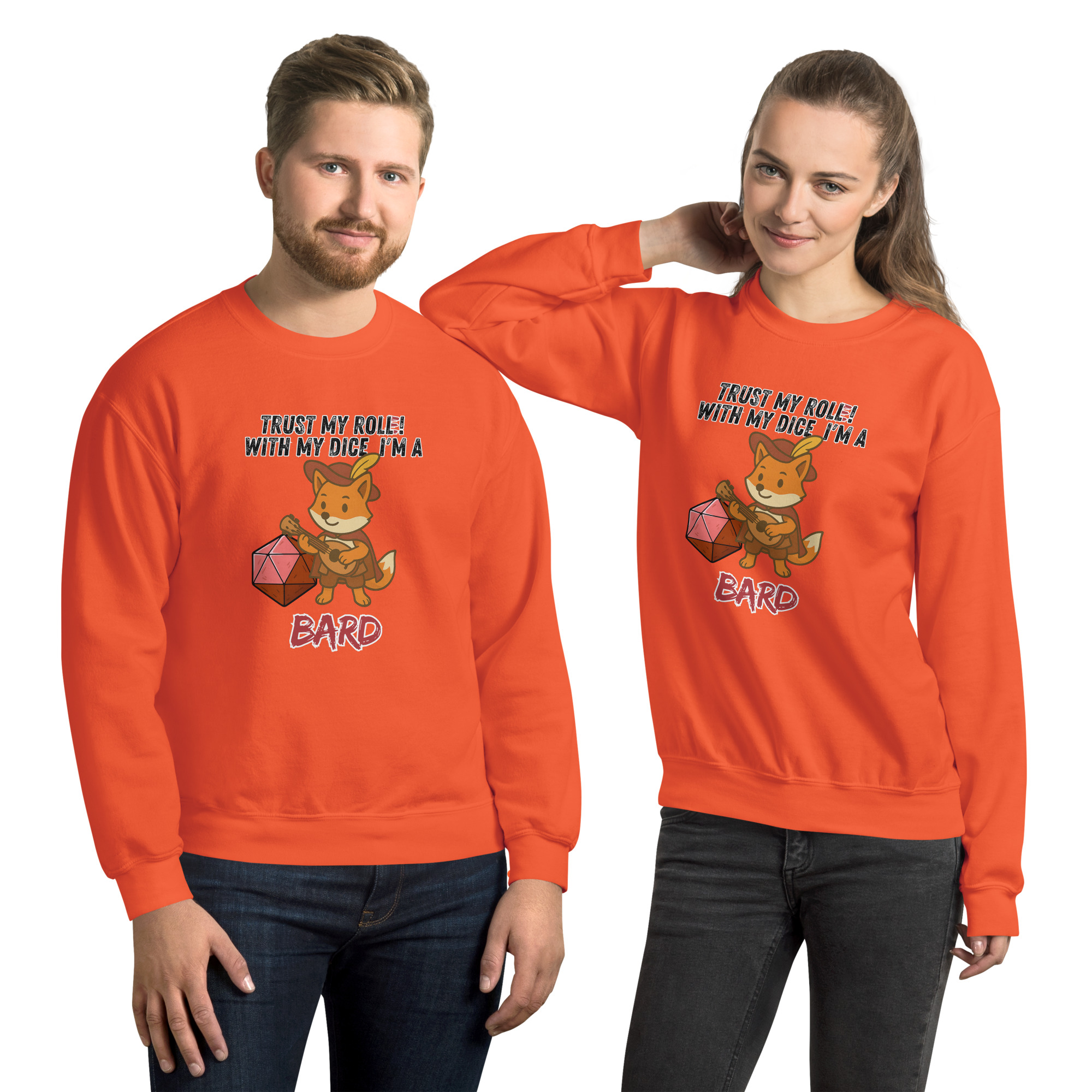 Dicefox Bard – Trust my roll(e)! - Unisex-Pullover – Bild 9