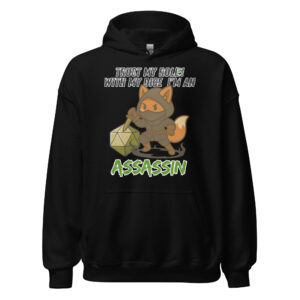 Dicefox Assassin – Trust my roll(e)! - Unisex-Kapuzenpullover