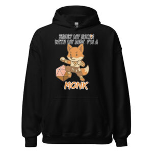 Dicefox Monk – Trust my roll(e)! - Unisex-Kapuzenpullover