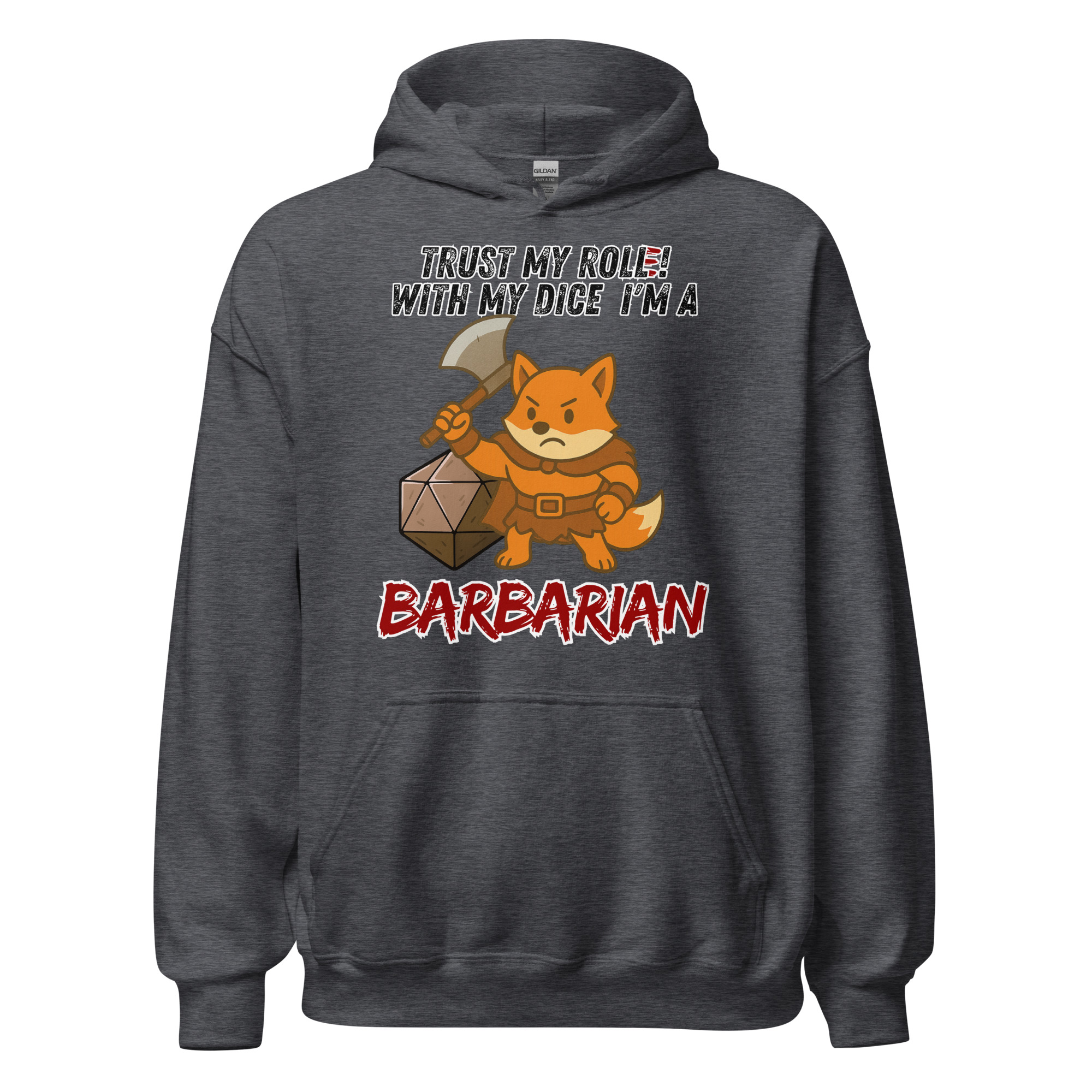 Dicefox Barbarian – Trust my roll(e)! - Unisex-Kapuzenpullover – Bild 11