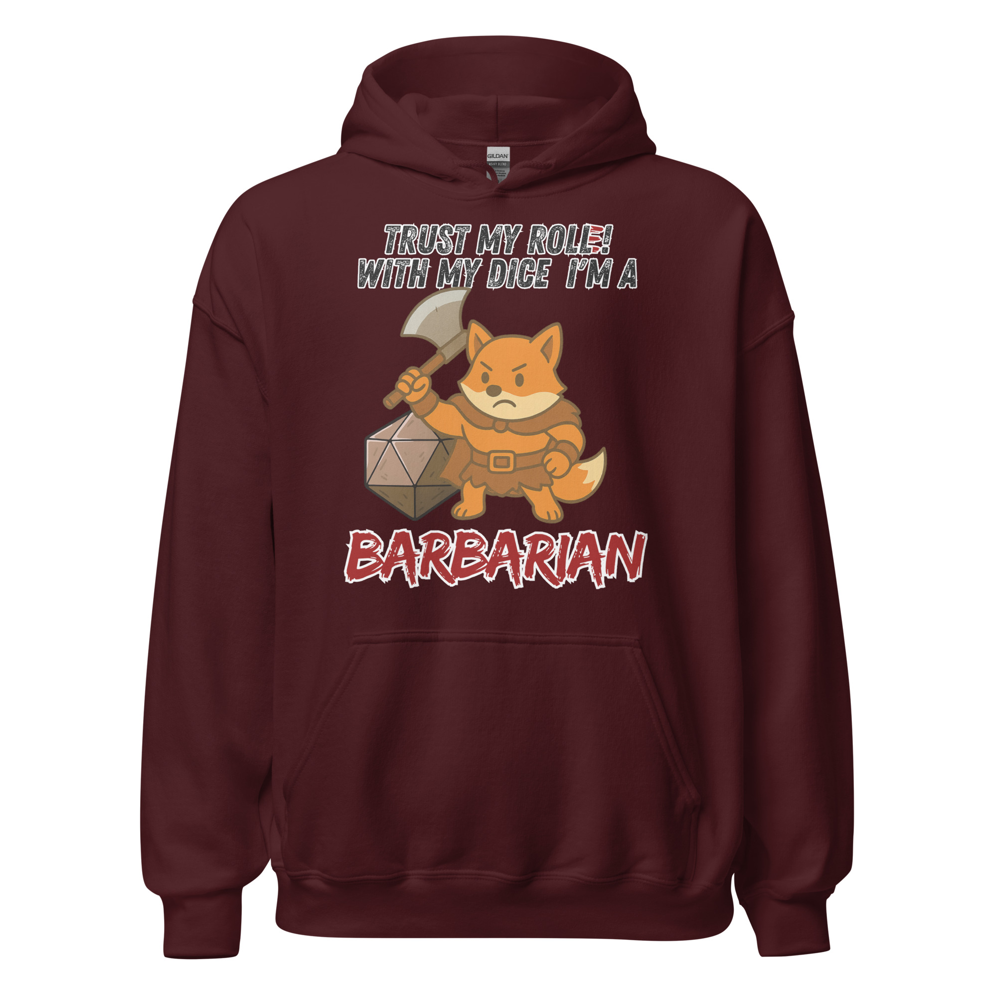 Dicefox Barbarian – Trust my roll(e)! - Unisex-Kapuzenpullover – Bild 5