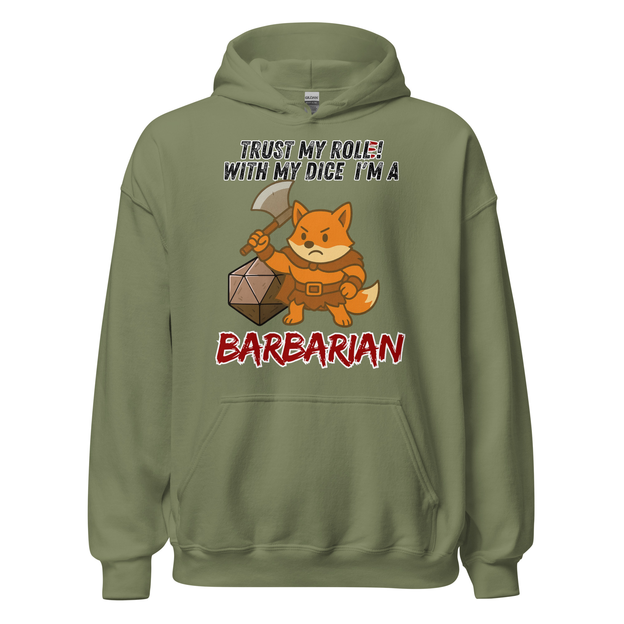 Dicefox Barbarian – Trust my roll(e)! - Unisex-Kapuzenpullover – Bild 19