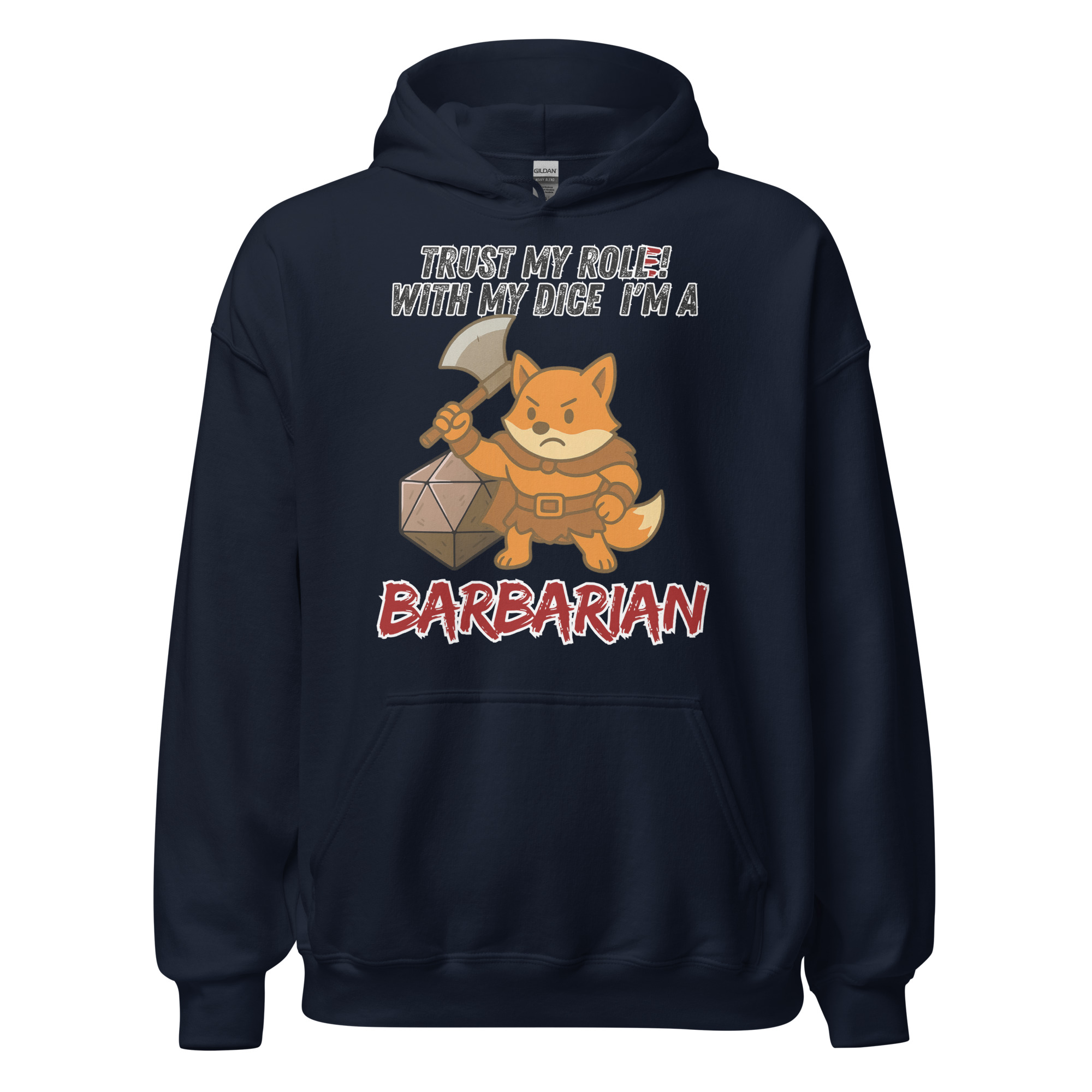 Dicefox Barbarian – Trust my roll(e)! - Unisex-Kapuzenpullover – Bild 3