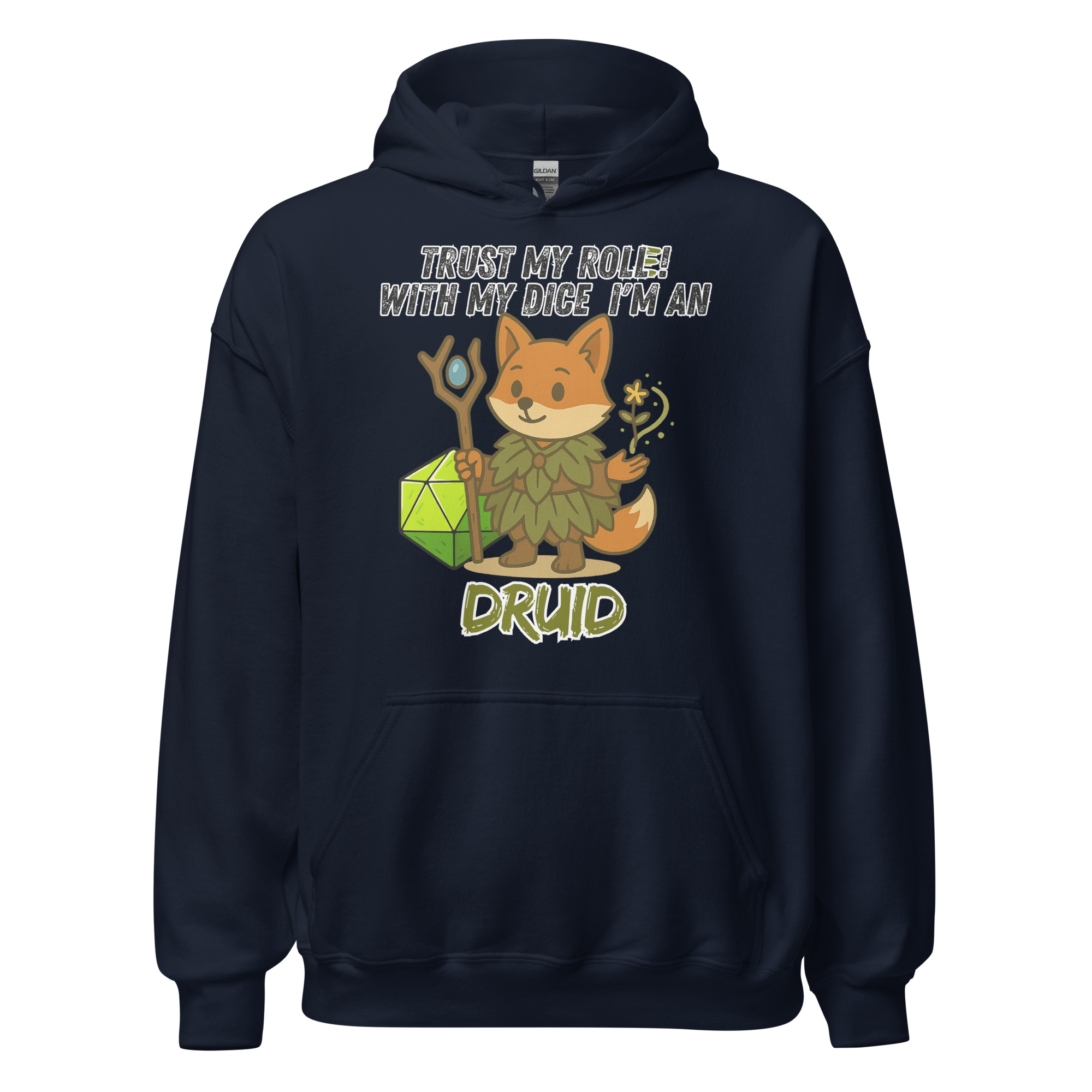 Dicefox Druid – Trust my roll(e)! - Unisex-Kapuzenpullover – Bild 3