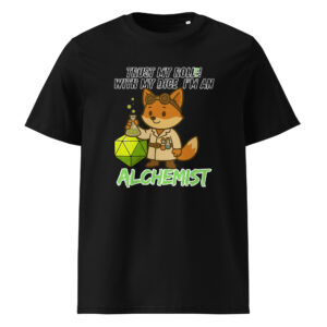 Dicefox Alchemist – Trust my roll(e)! - Unisex-Bio-Baumwoll-T-Shirt
