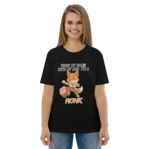 Dicefox Monk – Trust my roll(e)! - DTG-Unisex-Bio-Baumwoll-T-Shirt