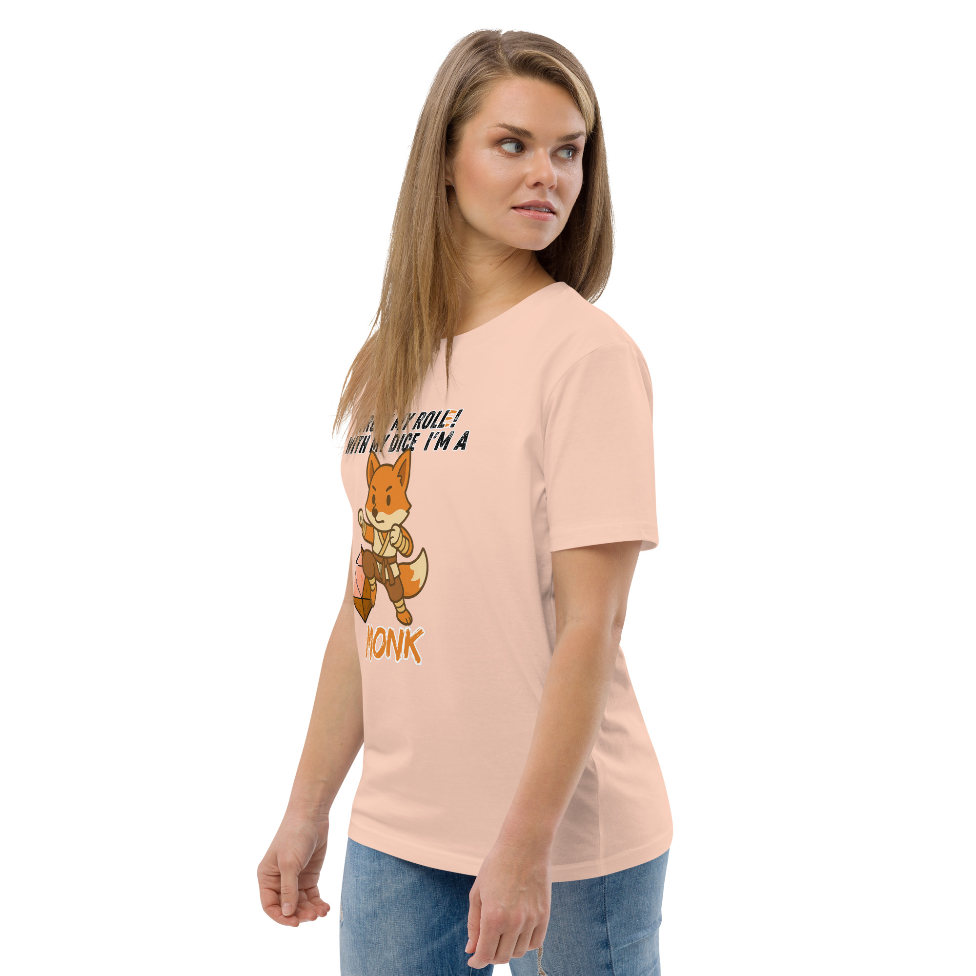Dicefox Monk – Trust my roll(e)! - DTG-Unisex-Bio-Baumwoll-T-Shirt – Bild 81
