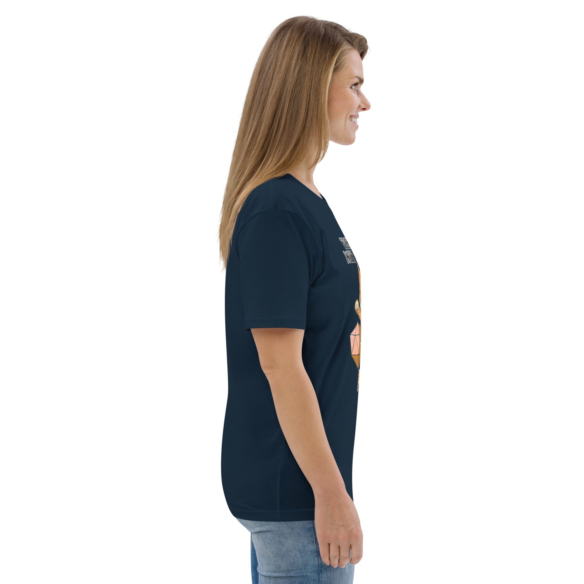 Dicefox Monk – Trust my roll(e)! - DTG-Unisex-Bio-Baumwoll-T-Shirt – Bild 13