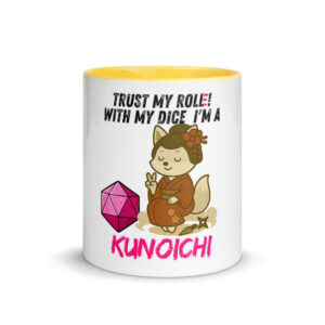 Dicefox Kunoichi – Trust my roll(e)! - Tasse mit farbiger Innenseite 11oz | 15oz
