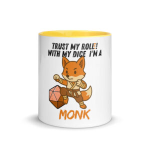 Dicefox Monk – Trust my roll(e)! - Tasse mit farbiger Innenseite 11oz | 15oz
