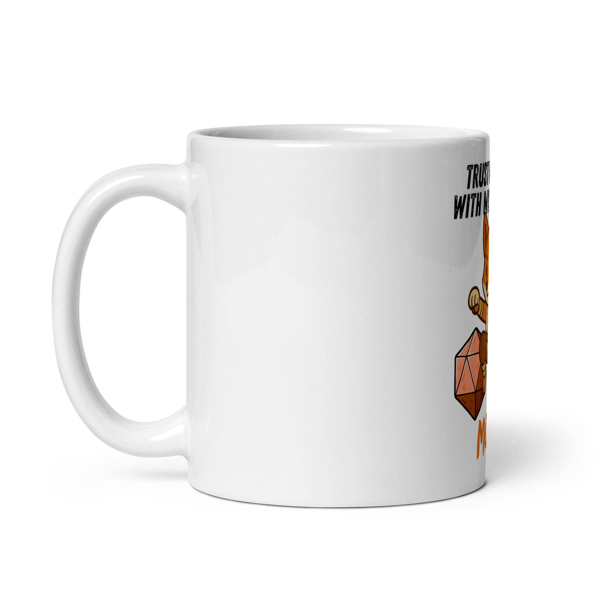 Dicefox Monk – Trust my roll(e)! - Weiße, glänzende Tasse 325ml (11oz) | 444ml (15oz) | 20oz – Bild 10